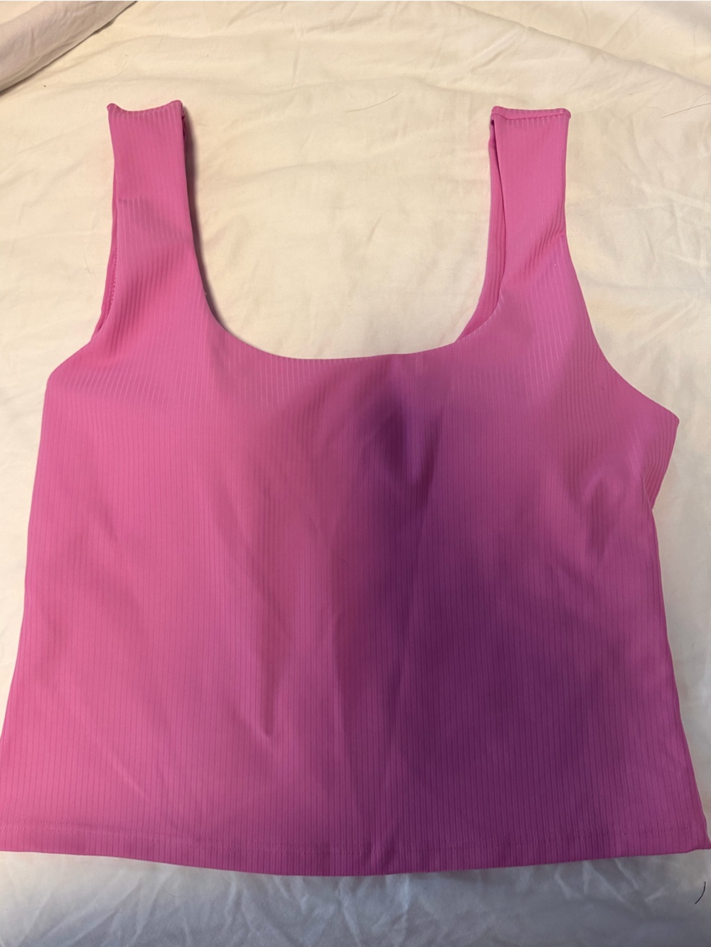 Fabletics Pink Ribbed Tank Top